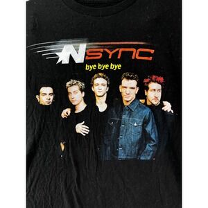 NSYNC Bye Bye‎ Bye T-Shirt Boy Band Pop Music Graphic Tee Black Small